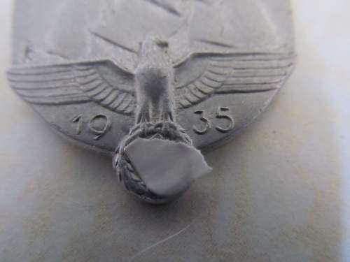 LABOR DAY !! Rare Vintage 1935 German "Tag der Arbeit" (Labor Day) Aluminum Badge