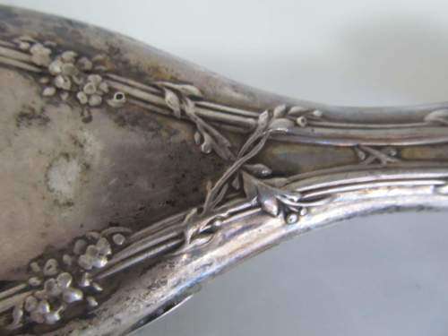 BIRMINGHAM !! Antique Sterling Silver .925 Ladies Hairbrush - Samuel M Levi 1911
