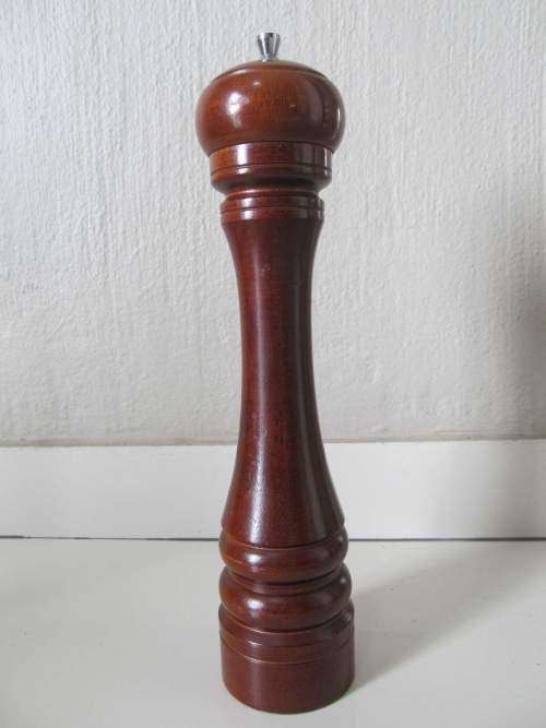 Mr DUDLEY !! Contemporary Unused Mr Dudley Turned Wood Pepper Mill - 31.5cm