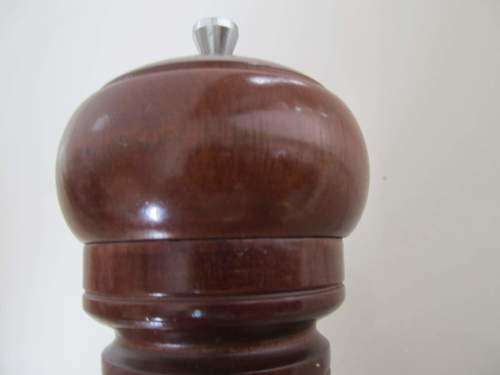 Mr DUDLEY !! Contemporary Unused Mr Dudley Turned Wood Pepper Mill - 31.5cm