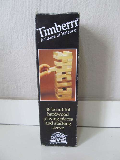 TIMBERRR !! Contemporary Game of Balance - 48 Hardwood Playing Pieces - Complete