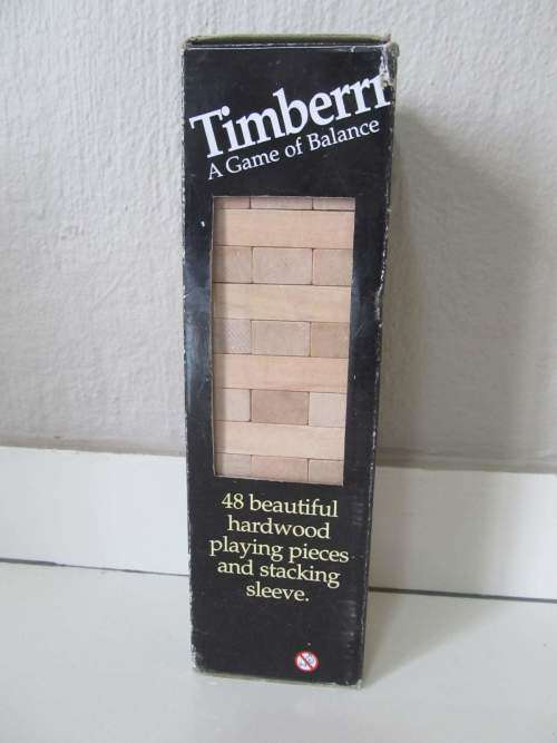 TIMBERRR !! Contemporary Game of Balance - 48 Hardwood Playing Pieces - Complete
