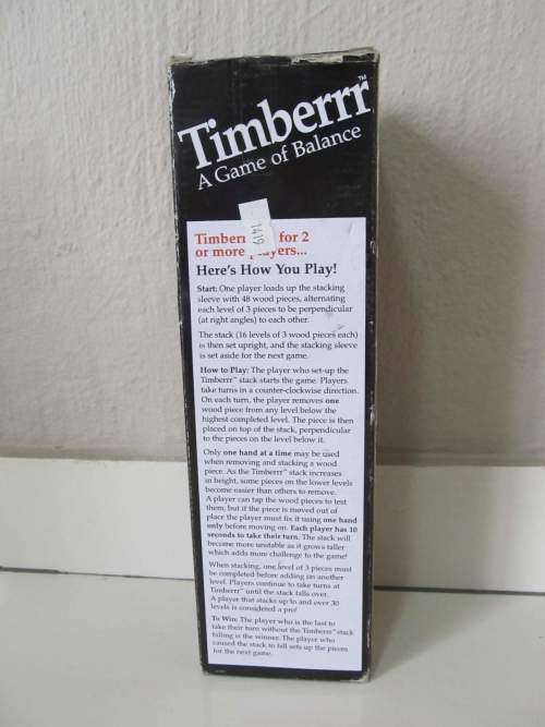TIMBERRR !! Contemporary Game of Balance - 48 Hardwood Playing Pieces - Complete