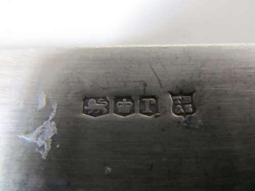 SHEFFIELD !! Vintage 1934 Sheffield Sterling .925 Silver Dinner Knife - Thomas BradburyandSons 58.9g