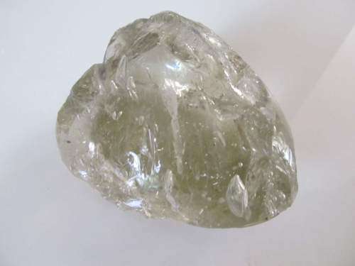 PAPERWEIGHT !! Vintage Decorative Rough Cut Clear Resin Paperweight