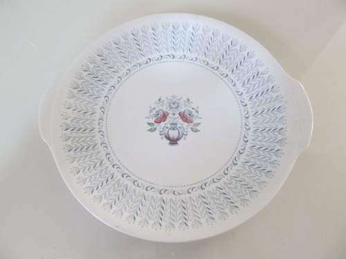 MELODY !! Rare Vintage 1960`s Melody Pattern Barker Bros Ironstone Cake Plate