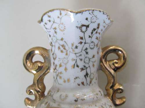 CAPRI !! Vintage Lot/Set of 2 Identical Hand Painted Fine Porcelain Vases