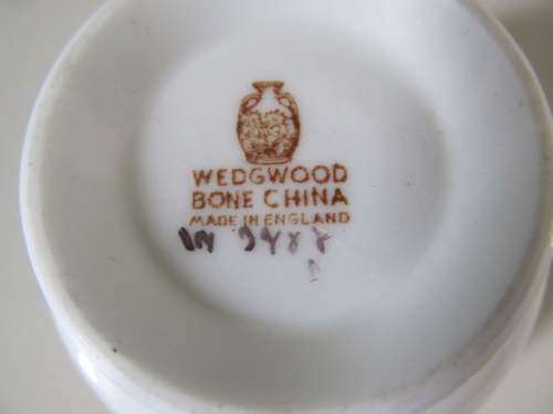 WEDGWOOD !! Vintage White and Gold Wedgwood Fine Porcelain Tea Duo