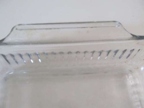 ANCHOR !! Large Vintage American Anchor Hocking Ribbed Glass Casserole Dish