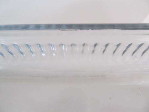 ANCHOR !! Large Vintage American Anchor Hocking Ribbed Glass Casserole Dish