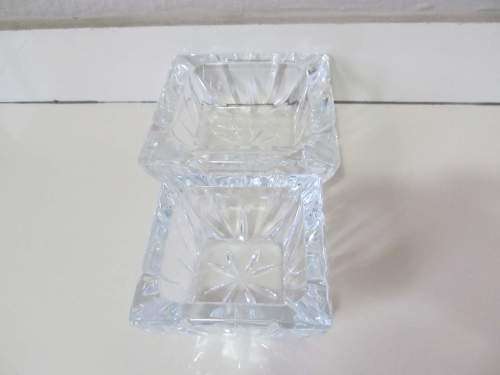 LEAD CRYSTAL !! Vintage Lot/Set of 2 Graduating Cut Lead Crystal Sweets etc Bowls