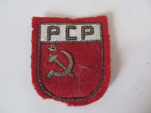 PCP !! Rare Vintage Portuguese Communist Party Textile Badge