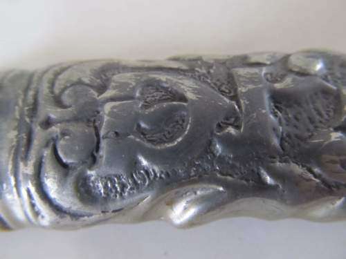 MEZUZAH !! Vintage Jewish Metal Doorpost Mezuzah - Sealed with Scroll Inside
