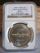 1960MS 63 5 Shillings Graded by NGC