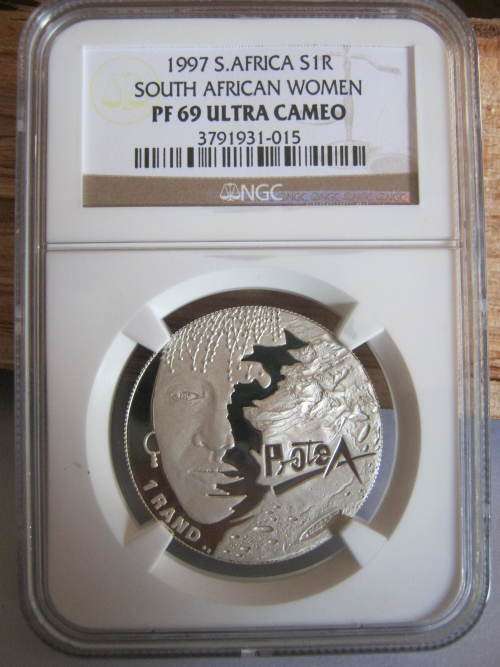 1997 PF69 Year of the women Silver R1 NGC graded Ultra Cameo Protea series