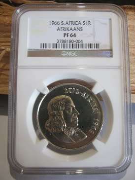 1966 Van Riebeeck silver R1 NGC Graded PF64