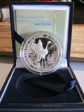 2011 WWF  Blue Crane Silver proof R2 still sealed as from the SA mint