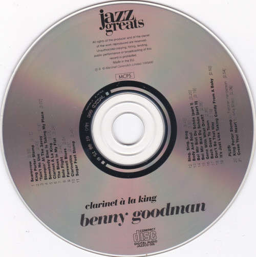 Benny Goodman - Clarinet a la King CD Mint Condition (IMPORT)