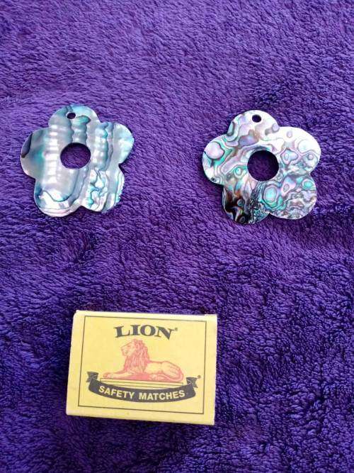 Mexican Paua Abalone Shell Earring Pieces (Price is per Pair)
