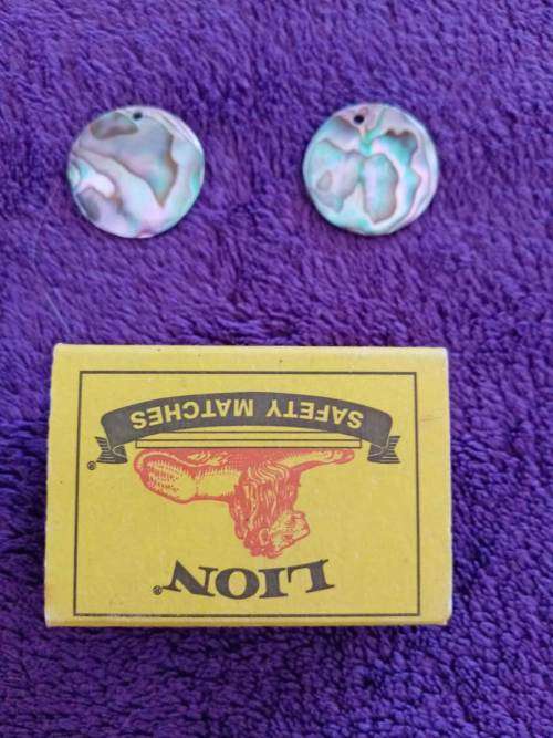 Mexican Paua Abalone Shell Earring Pieces (Price is per Pair)