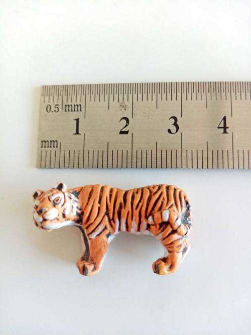 Hand Painted Peruvian Tiger Bead