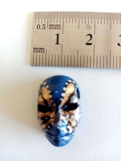 Hand Painted Peruvian Chinese Mask Bead