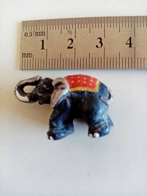 Hand Painted Peruvian Indian Elephant Bead