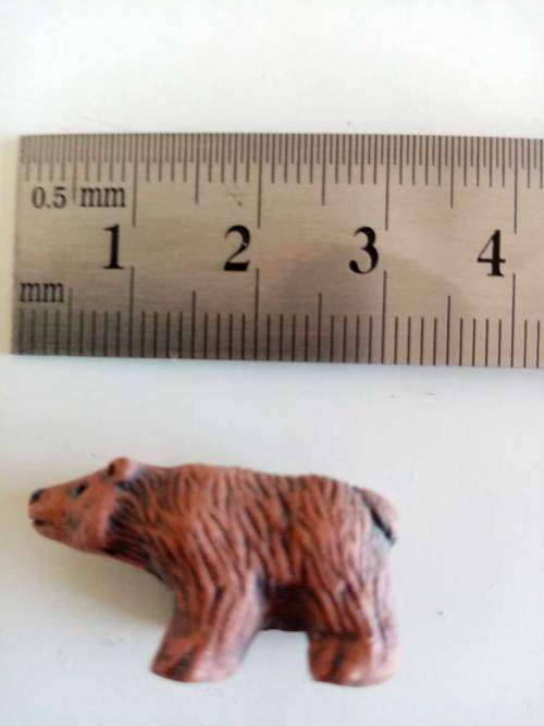 Hand Painted Peruvian Bear Bead