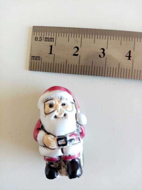 Hand Painted Peruvian Santa Bead