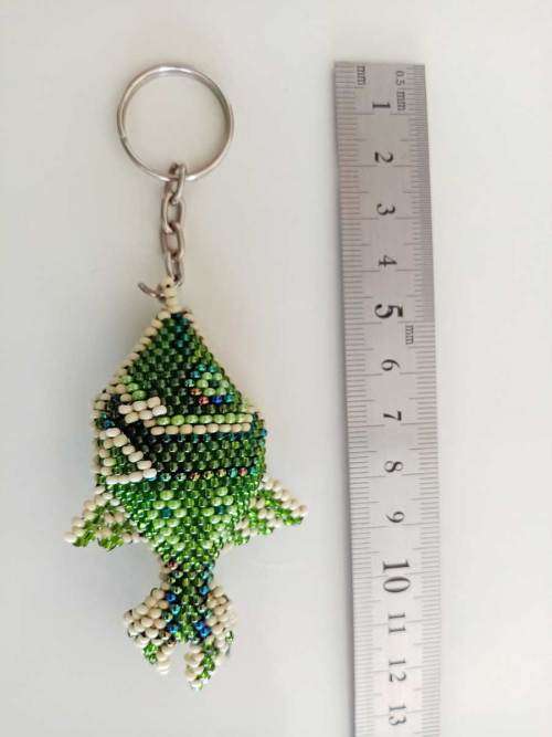 Beaded Fish Key Ring Hand Crafted in Guatemala (Made With High Quality Czechoslovakian Beads)