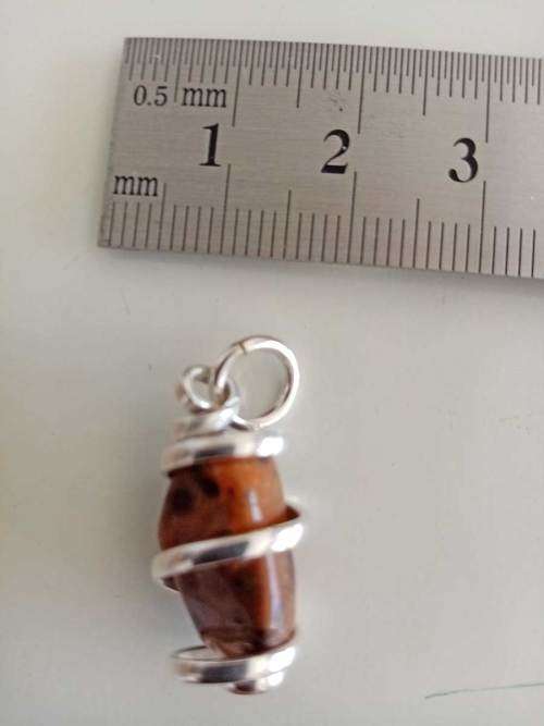 Mexican Alpaca Silver and Stone Pendant