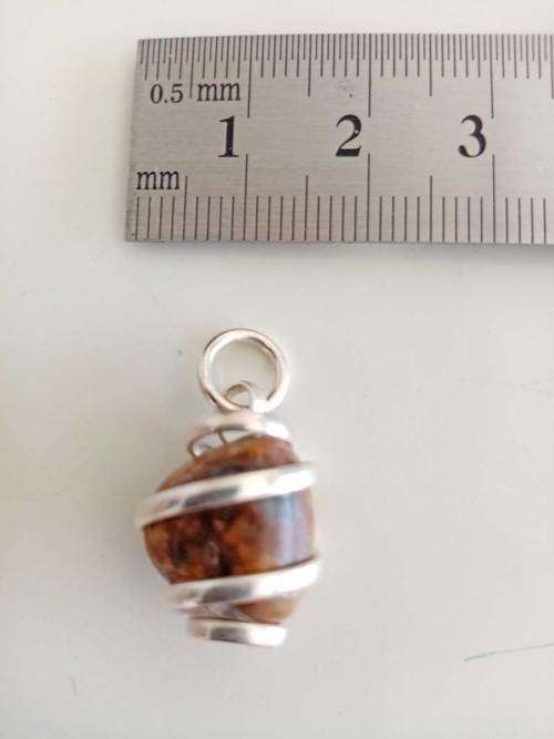 Mexican Alpaca Silver and Stone Pendant
