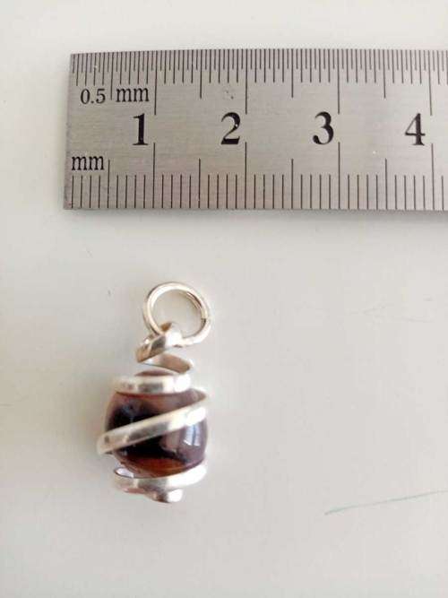 Mexican Alpaca Silver and Stone Pendant