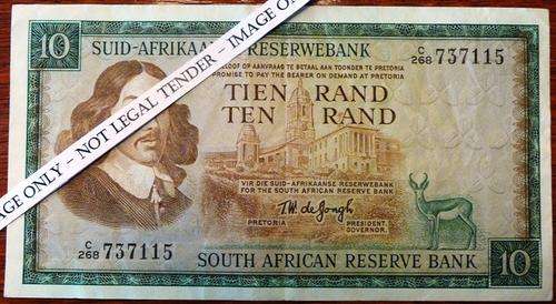 SUID-AFRIKAANSE RESERWEBANK - TIEN RAND - C268 737115 ***R1 START*** NO RESERVE!!!
