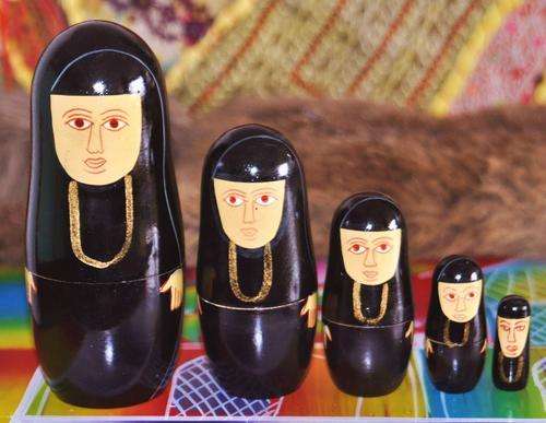 Arab 'Russian' Nested Dolls - All Five of Them!