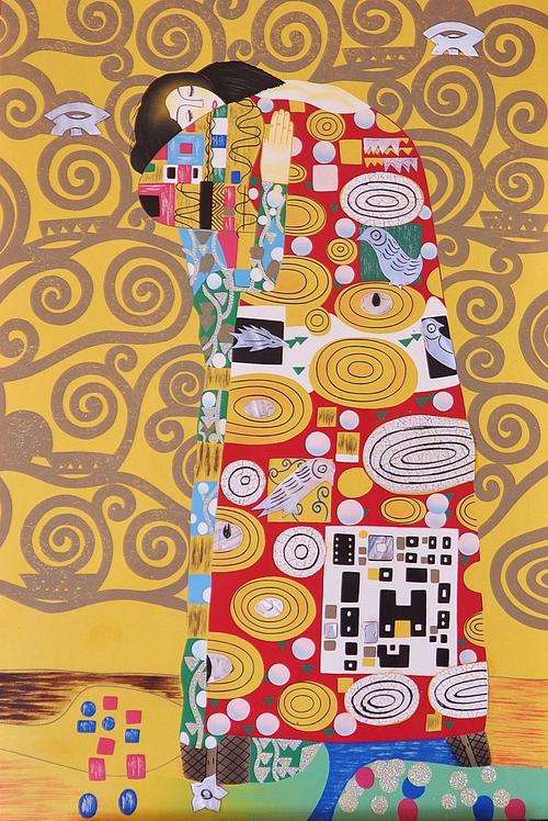 Striking Lacquer Ware Painting from Vietnam - On Bamboo Board