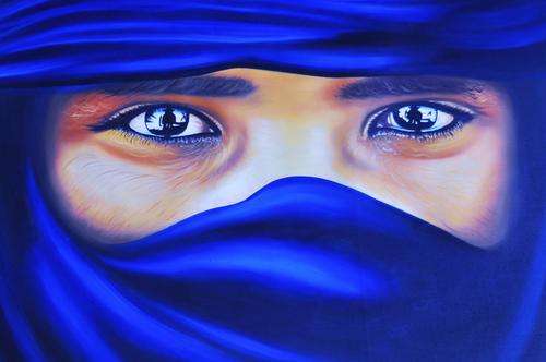 Veiled Woman - Original Oil On Canvas from Vietnam