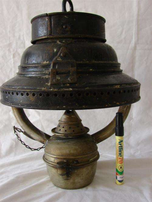 Antique BULPITT SONS Hanging SHIP LANTERN HEATER 1941