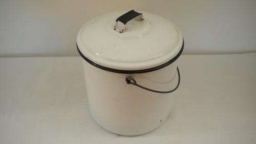 WHITE ENAMEL BUCKET!