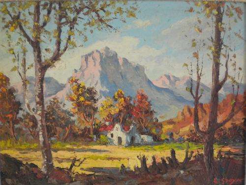 CARLO SDOYA!! FRAMED OIL PAINTING *MOUNTAIN LANDSCAPE*!