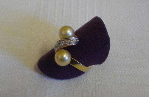 RING - GOLD PLATED (925 SILVER) - REAL PEARL!!