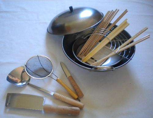 CARBON STEEL WOK SET!!