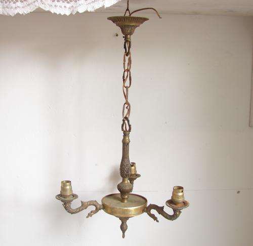 SMALL "BRASS" CHANDELIER!