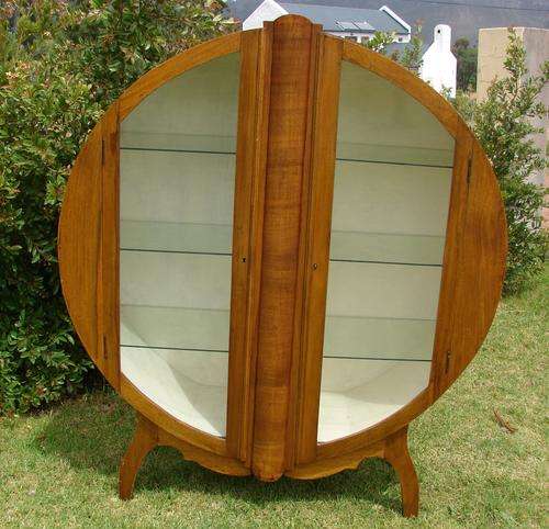 ART DECO ROUND DISPLAY CABINET!!