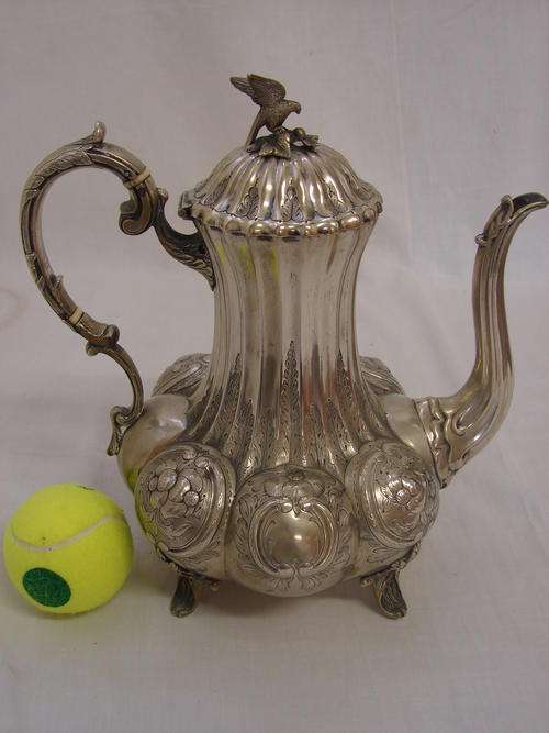 EMBOSSED VICTORIAN COFFEE POT !!!