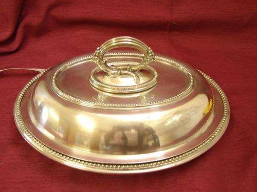 SILVER PLATED ENTREE DISH + LID