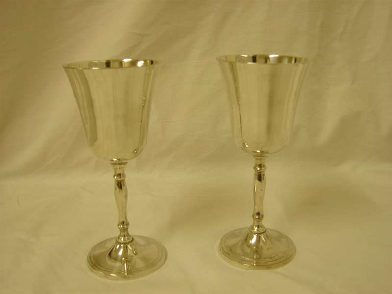 PAIR OF SILVER GOBLETS