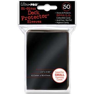 Ultra Pro Card Sleeves SMALL (50pc) - Hi Gloss, Black