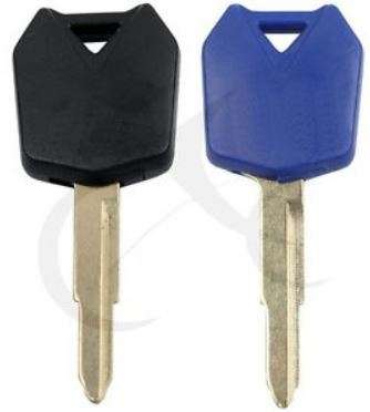 Kawasaki Motorcycle superbike key ZX6 ZX10R ZX14R ER6 EN6 KLR  etc not chipped. BLUE.