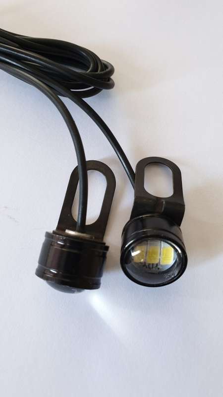 Motorcycle LED spotlights spot lights lamps running lights bright easy mount